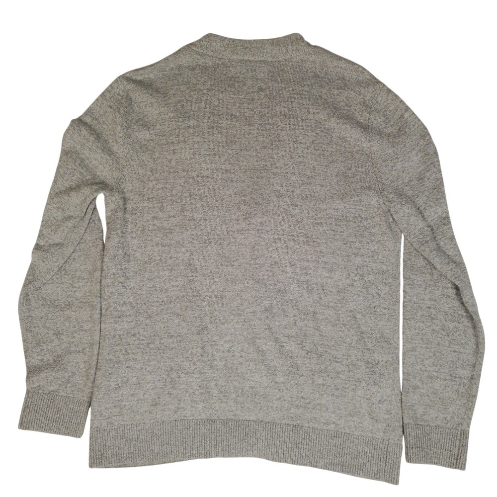 Hollister Mens Heather Gray Button Front Cardigan Sweater Logo Size M - Picture 2 of 9